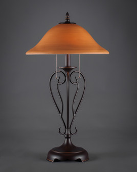 Olde Iron Two Light Table Lamp in Dark Granite (200|42-DG-622)