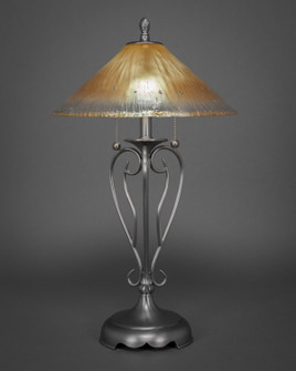 Olde Iron Two Light Table Lamp in Brushed Nickel (200|42-BN-710)
