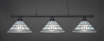 Oxford Three Light Billiard Bar in Matte Black (200|373-MB-910)