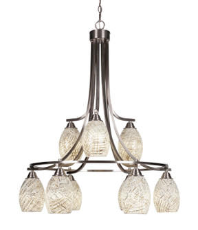 Paramount Nine Light Chandelier in Brushed Nickel (200|3419-BN-5054)