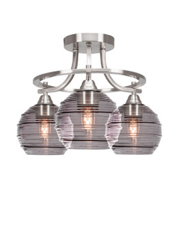 Paramount Three Light Semi-Flush Mount in Brushed Nickel (200|3417-BN-5112)