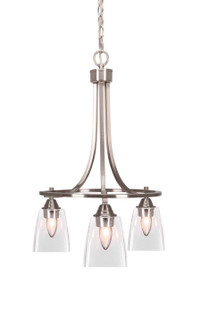 Paramount Three Light Chandelier in Brushed Nickel (200|3413-BN-461)