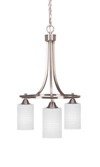 Paramount Three Light Chandelier in Brushed Nickel (200|3413-BN-4061)