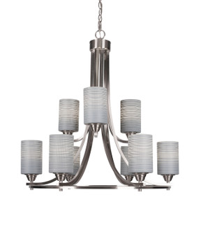 Paramount Nine Light Chandelier in Brushed Nickel (200|3409-BN-4062)