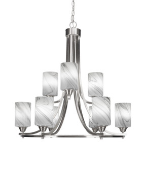 Paramount Nine Light Chandelier in Brushed Nickel (200|3409-BN-3009)