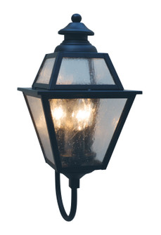 Inverness Three Light Wall Mount in Antique Brass (37|INB-8GRCLR-AB)