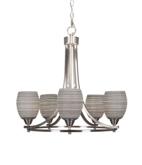 Paramount Five Light Chandelier in Brushed Nickel (200|3405-BN-4022)