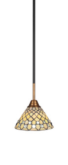 Paramount One Light Mini Pendant in Matte Black & Brass (200|3401-MBBR-9415)