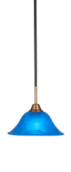 Paramount One Light Mini Pendant in Matte Black & Brass (200|3401-MBBR-435)
