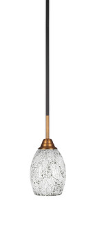 Paramount One Light Mini Pendant in Matte Black & Brass (200|3401-MBBR-4165)