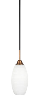 Paramount One Light Mini Pendant in Matte Black & Brass (200|3401-MBBR-4041)