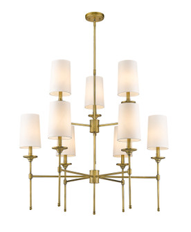 Emily Nine Light Chandelier in Rubbed Brass (224|3033-9RB)