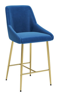 Madelaine Counter Chair in Navy, Gold (339|109379)