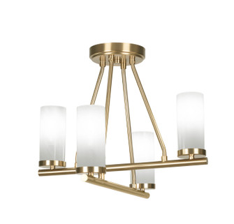 Trinity Four Light Semi-Flush Mount in New Age Brass (200|2807-NAB-811B)