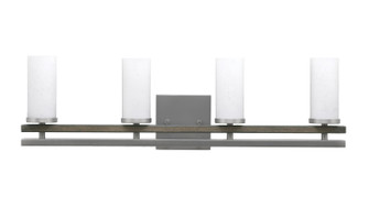 Belmont Four Light Bathroom Lighting in Graphite & Painted Distressed Wood-look (200|2714-GPDW-801)