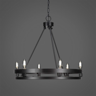 Belmont Six Light Chandelier in Matte Black (200|2706-MB)