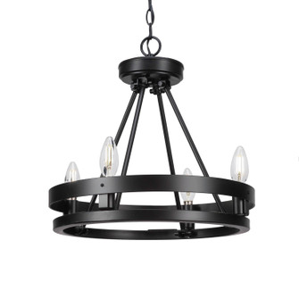 Belmont Four Light Chandelier in Matte Black (200|2704-MB)