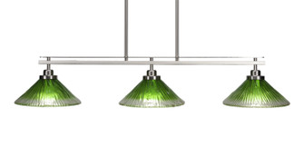 Odyssey Three Light Island Pendant in Brushed Nickel (200|2636-BN-437)