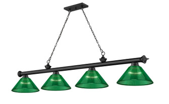 Cordon Four Light Billiard in Matte Black (224|2306-4MB-ARG)