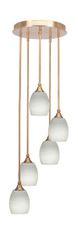 Empire Five Light Pendalier in New Age Brass (200|2145-NAB-615)