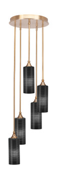 Empire Five Light Pendalier in New Age Brass (200|2145-NAB-4099)