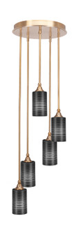 Empire Five Light Pendalier in New Age Brass (200|2145-NAB-4069)