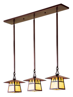 Carmel Three Light Chandelier in Mission Brown (37|CICH-8/3DWO-MB)