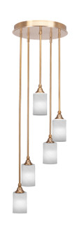 Empire Five Light Pendalier in New Age Brass (200|2145-NAB-3001)