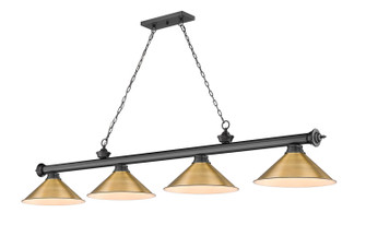 Cordon Four Light Billiard in Bronze Plate (224|2306-4BP-RB15)