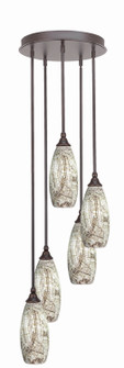 Empire Five Light Pendalier in Dark Granite (200|2145-DG-5064)