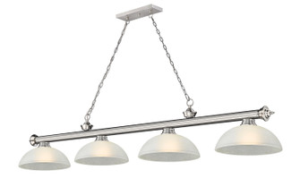 Cordon Four Light Billiard in Brushed Nickel (224|2306-4BN-DWL14)