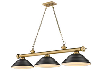 Cordon Three Light Billiard in Rubbed Brass (224|2306-3RB-SMB)