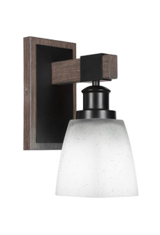 Tacoma One Light Wall Sconce in Matte Black & Painted Distressed Wood-look (200|1841-MBDW-460)
