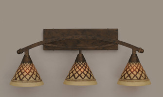 Bow Three Light Bath Bar in Bronze (200|173-BRZ-7185)