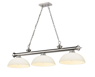 Cordon Three Light Billiard in Brushed Nickel (224|2306-3BN-DMO14)