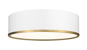Arlo Four Light Flush Mount in Matte White + Rubbed Brass (224|2303F4-MW-RB)