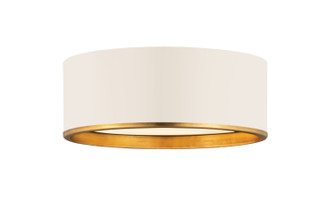 Arlo Three Light Flush Mount in Matte White + Rubbed Brass (224|2303F3-MW-RB)