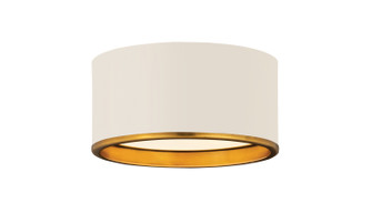 Arlo Two Light Flush Mount in Matte White + Rubbed Brass (224|2303F2-MW-RB)