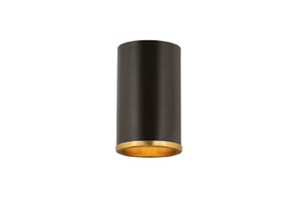 Arlo One Light Flush Mount in Matte Black + Rubbed Brass (224|2303F1-MB-RB)