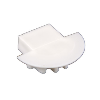 Extrusion End Cap With Wire Feed Hole in White (303|PE-AA1DF-FEED)