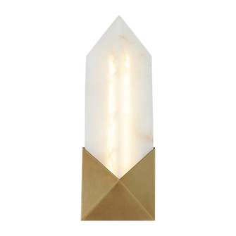 Caesar LED Vanity in Vintage Brass/Alabaster (452|WV323112VBAR)