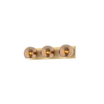 Willow Three Light Bathroom Fixtures in Brushed Gold/Copper Glass (452|VL548322BGCP)