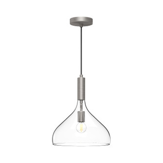 Belleview One Light Pendant in Brushed Nickel/Clear Glass (452|PD532312BNCL)
