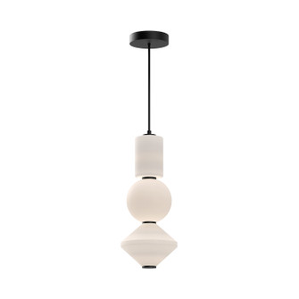 Bijou LED Pendant in Matte Black/Opal Matte Glass (452|PD530341MBOP)