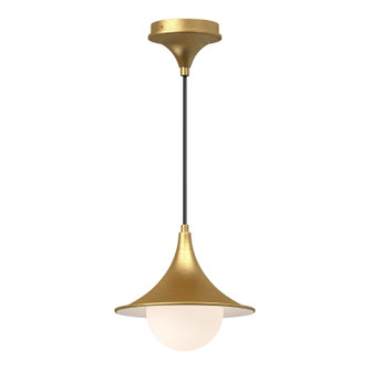 Fuji One Light Pendant in Brushed Gold/Opal Matte Glass (452|PD525009BGOP)