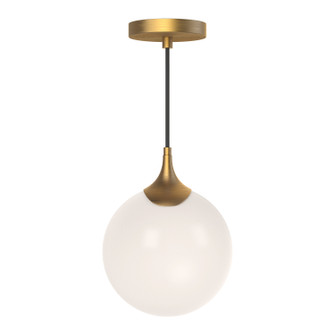 Nouveau One Light Pendant in Aged Gold/Opal Matte Glass (452|PD505108AGOP)