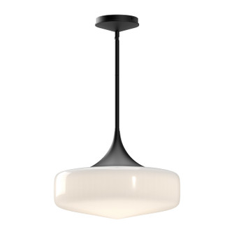 Lincoln One Light Pendant in Glossy Opal Glass/Matte Black (452|PD440814MBGO)