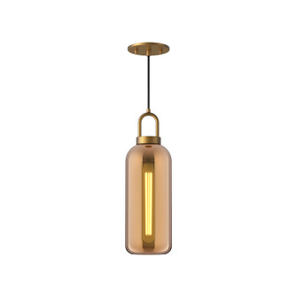 Soji One Light Pendant in Aged Gold/Copper Glass (452|PD401505AGCP)