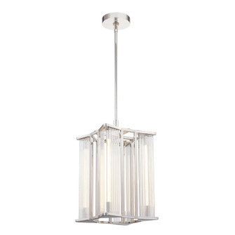 Sabre LED Pendant in Polished Nickel/Ribbed Glass (452|PD339415PNCR)