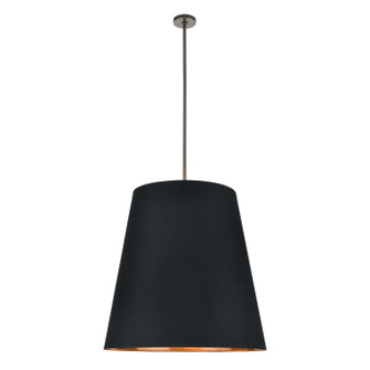 Calor Three Light Pendant in Urban Bronze/Black Linen With Gold Parchment (452|PD311030UBBG)